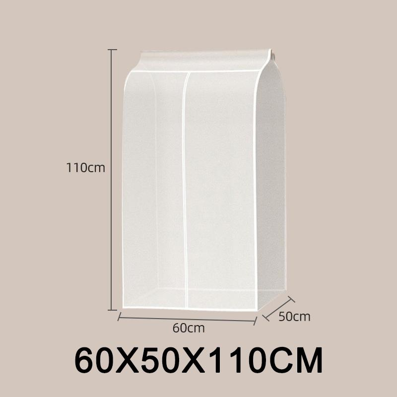Clothes Dust Cover Fully Enclosed Closet Stereo Transparent Cover Stain Resistant Hanging Clothes Bag Household Coat Dust Cover