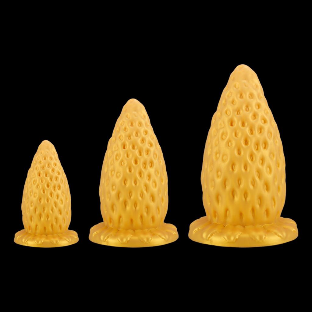 Giant Strawberry Anal Stopper Liquid Silicone Heavy Duty Ultra Thick Fist Intercourse Anal Stopper Male Female