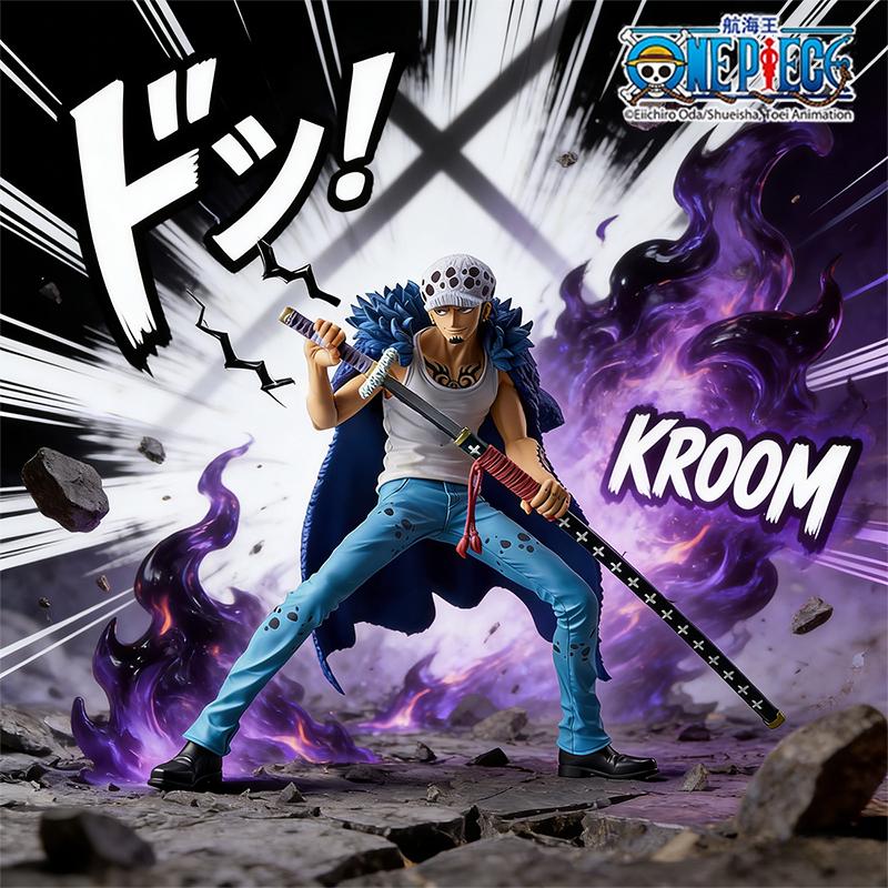 1pc Official ONE PIECE Trafalgar Law Figure - "ROOM·Shambles" Activated, Worst Generation Leader, Anime Collectible Gift.