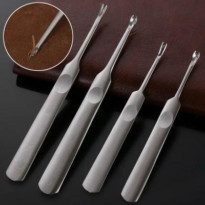 Kit de Ferramentas para Costura de Couro, Desbaste, Groover Feito à Mão, Perfurador, Artesanato em Couro, Perfurador de Furos, Kit de Ferramentas Biseladoras de Bordas
