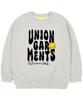 UNION GARMENTS [Fleece-Lined] Smile Garments Oversized Sweatshirt Oatmeal