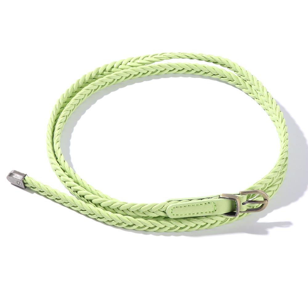 Mode Anmutig Bonbonfarbe Verstellbarer Gürtel Dünner Schmaler Taillengürtel Kunstleder Gürtel Kleiderriemen