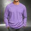 Men's Corduroy Long Sleeve Neck Shirt Casual Pullover Top