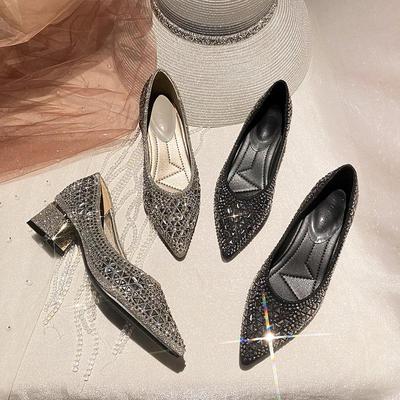 Scarpe con Tacco Alto Francesi Strass 2024 per Donna - Taglie Grandi 41-43
