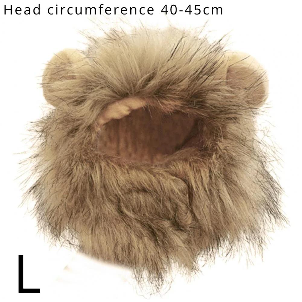 1PC Decorative Pet Hat Soft Lightweight Lion-style Hats Breathable Pet Hood Adorable Pet Photography Props Cat Costume Cosplay