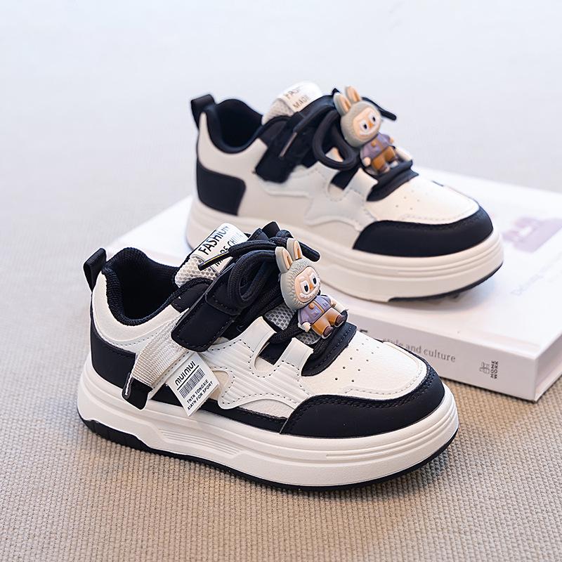 

2026 Trendy Lightweight Pull-Up Sports Board Shoes for Little Girls - Spring Style Size 29 - Insole 18cm чорний