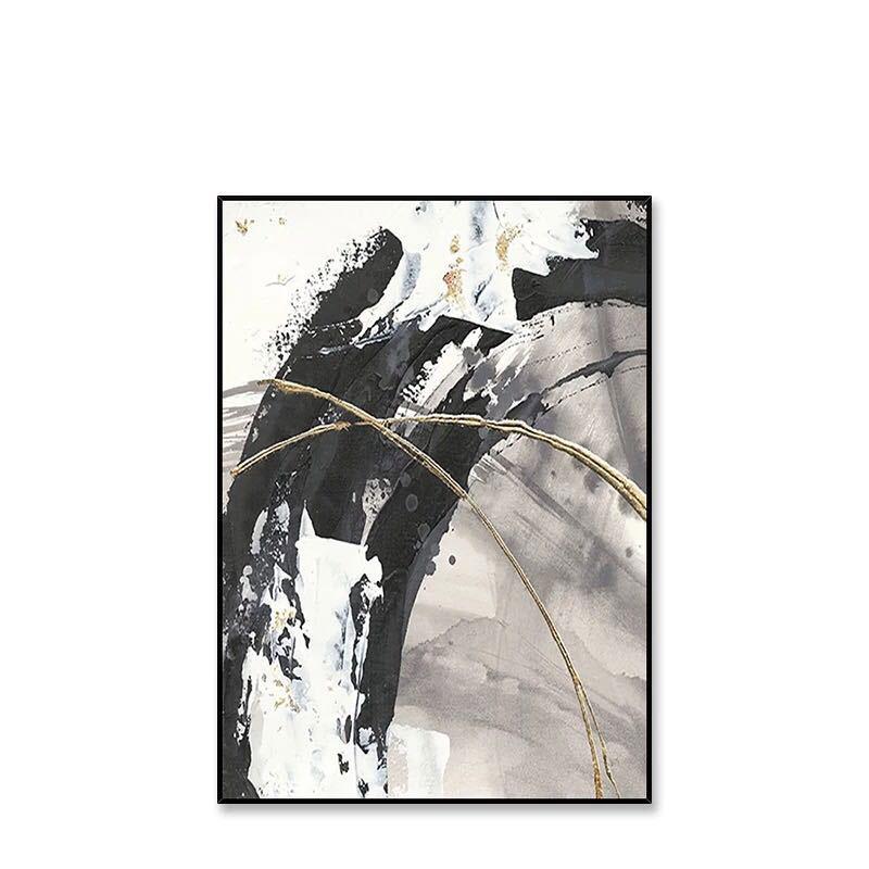 

Современные абстрактные желтые черно-белые спреи, декоративные холсты, постеры, крыльцо, проход, висящая картина маслом, печать на холсте, настенное искусство 21x30cm No Framed