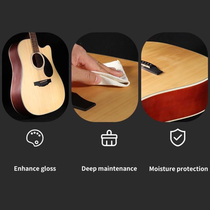 Comprehensive Acoustic Guitar String Care with Natural Lemon Oil for Fretboard Protection Cleaning and Portable Use