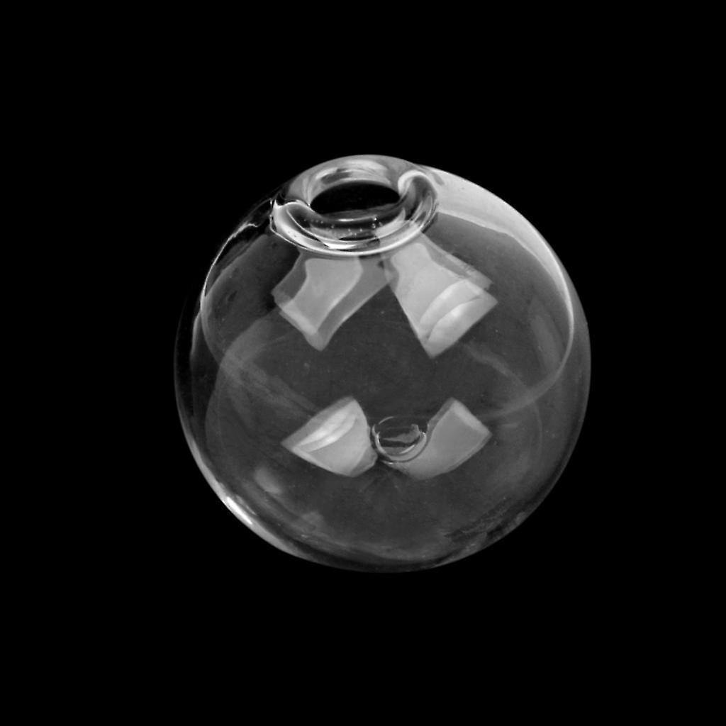 Globe Glass Bottle Ring Pendant Locket 14mm Ball 4mm Mouth 10PCS Clear