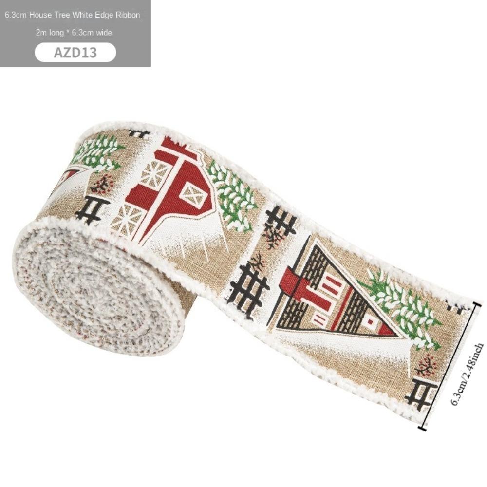 

DIY Різдвяна стрічка Різдвяний подарунок Стрічка з мішковини Нова тканинна закручена стрічка 3