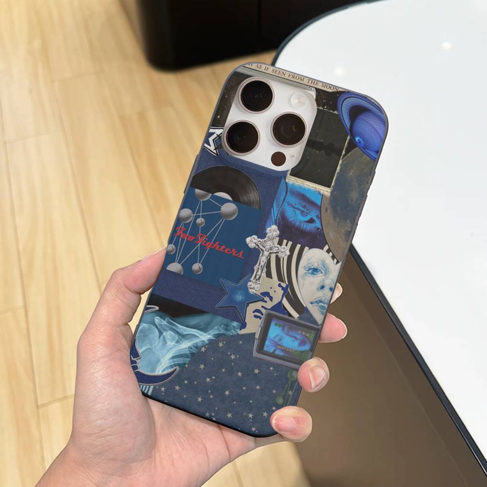 

Band F-Foo F-Fighters Classic Rock Phone Case For IPhone 16 15 17 Pro 11 12 13 14 Pro Max Plus Soft Ripple Silicone Cover Shell iPhone 13 pro