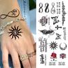 Indian Black Tribal Temporary Tattoos For Women Girls Totem Scorpion Lizard Tattoo Vine Fake Sticker Wristband Tatoos Paste