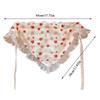 Sweet Floral Lace Hair Scarf Wraps Women Triangle Headscarf Thin Breathable Ribbon Retro Hair Accessories Headwear Turban Scarf