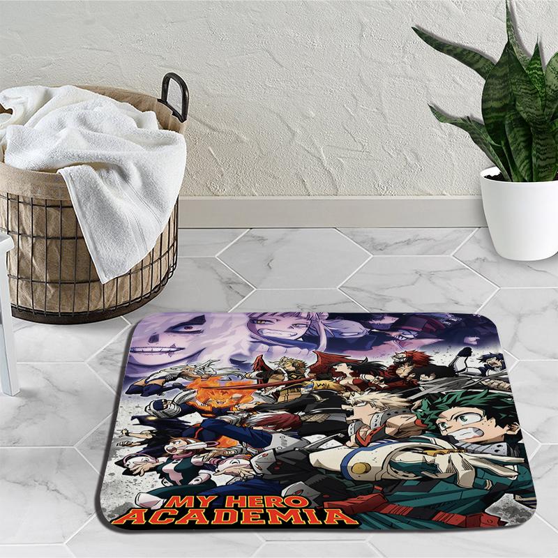Amime meu herói academia tapetes deku midoriya izuku bakugou tapete dos desenhos animados quarto sala de estar macio antiderrapante área