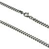 [Cenote] 4mm Wide Silver Curb Chain with Smoked Finish [Silver Accessory] C0004 45cm