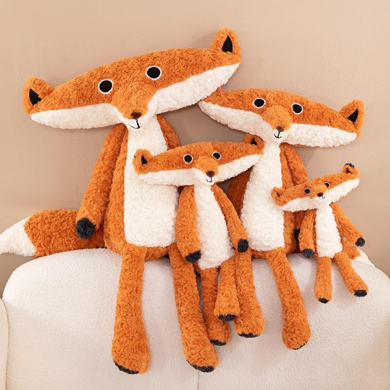 Cute Furry Dewa Fox Plush Toy Lovely Stuffed Animal for Kids Birthday Xmas Gift Soft Sleeping Pillow Buddy for Girls and Boys