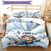 Conjunto de Roupa de Cama com Urso e Nome Personalizado 3 Peças Capa de Edredom com Fecho Inclui 1 Capa de Edredom e 2 Fronhas, Macio e Confortável para Todas as Estações.