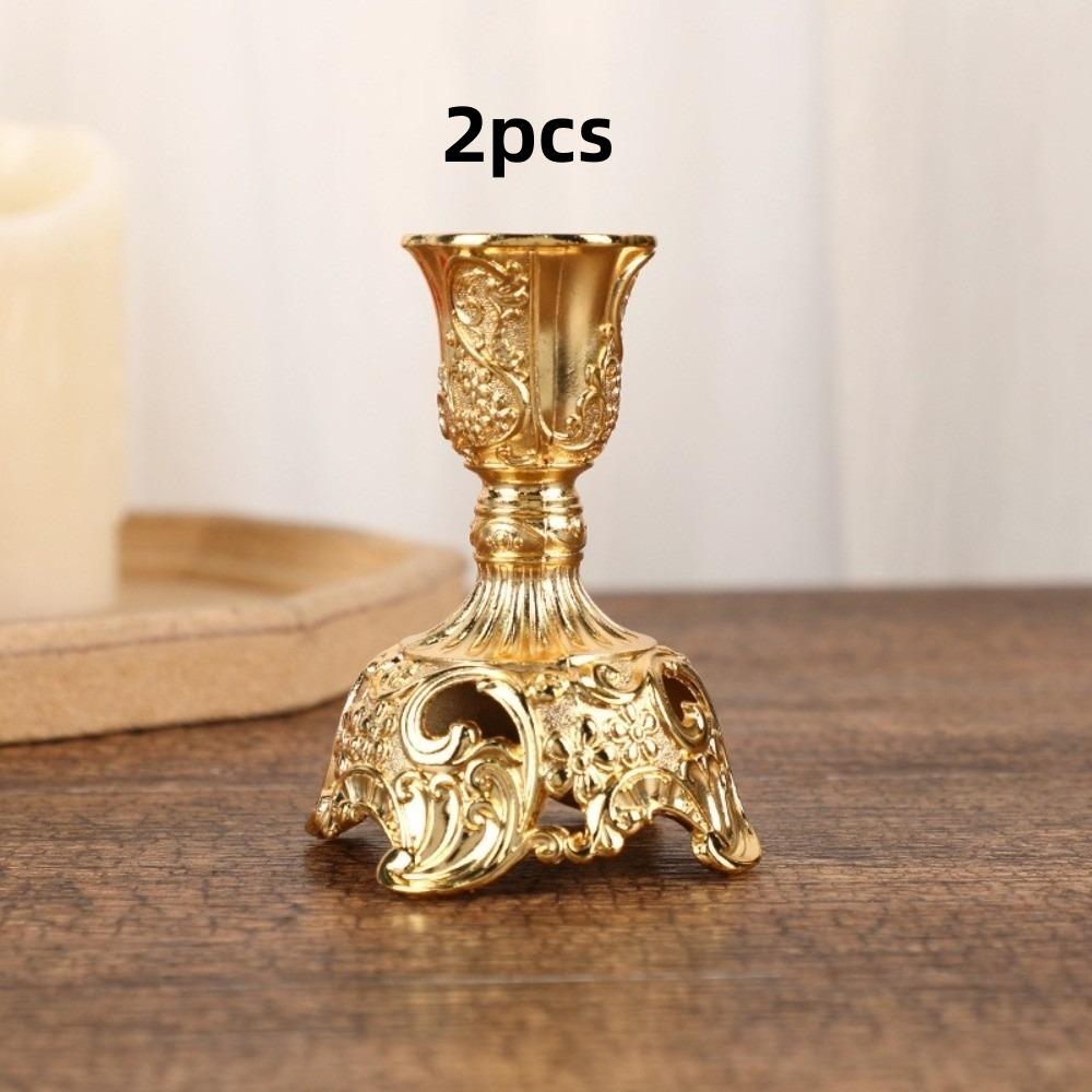 Europejski Styl Klasyczny Stołowe Świeczniki Retro Wykwintne 10/16/18cm Świecznik Dekoracja Domu Metalowy