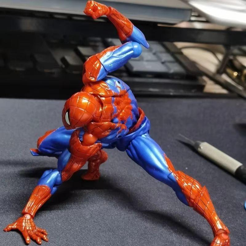 Marvel Spider-Man Ver Articulated Action Figure Model Kit Desktop Ornament Decor Trendy Toys For Boys Fun Surprise Gift KO 2.0 Poseable Scale Detailed