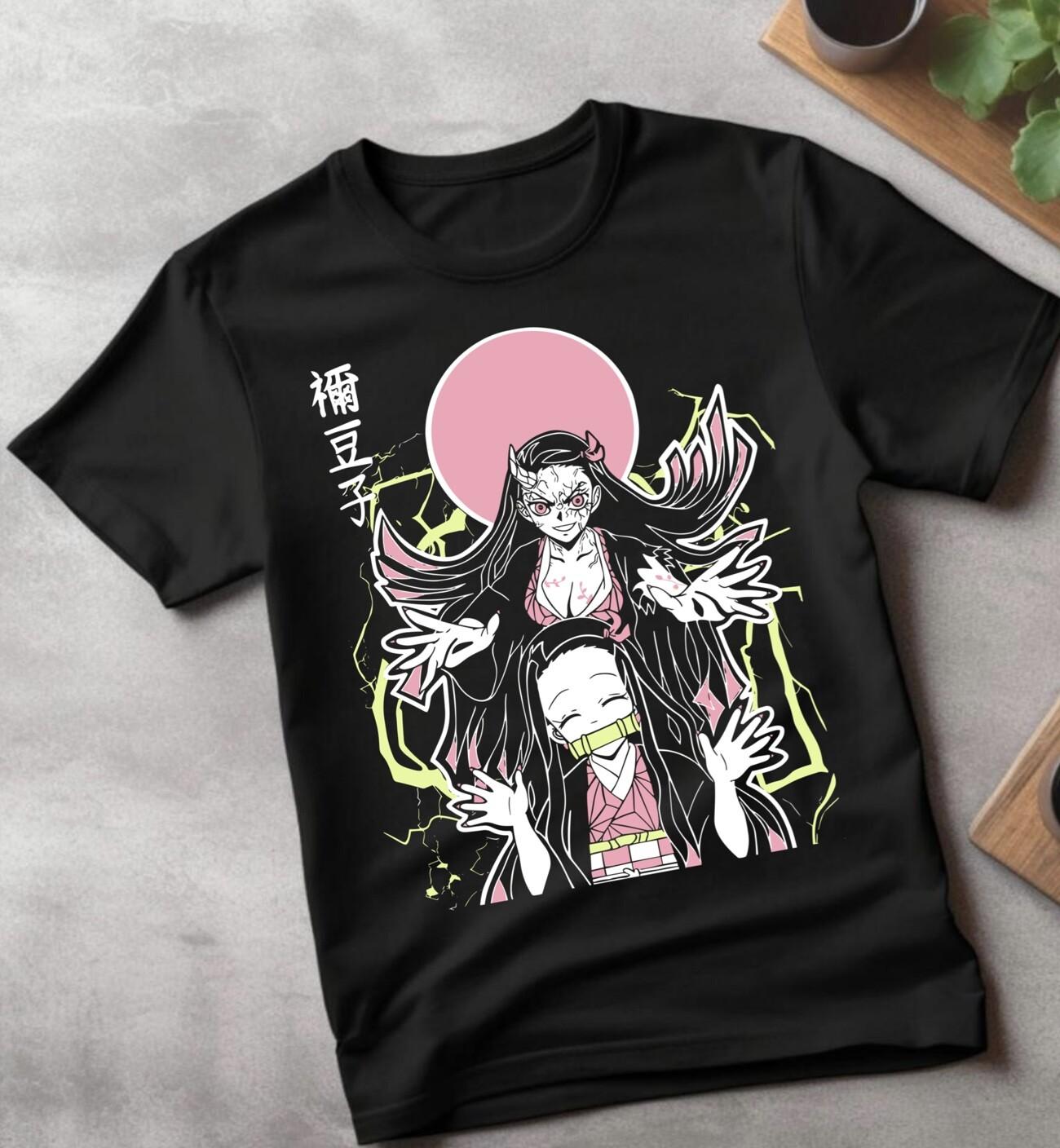 

Nezuko T-Shirt Mens Womens Tees Top Demon Slayer Kokushibo Kimetsu No Yaiba Tanjiro Shirt All Size 3XL