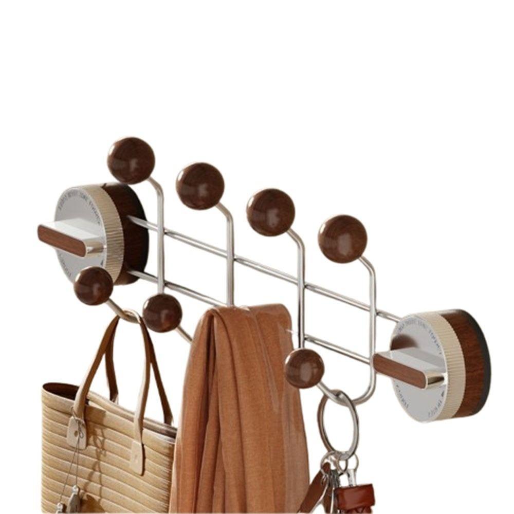 No-Punch Key Storage Rack Wall Mounted Clothes Coat Hooks Door Rear Hooks  Living Room