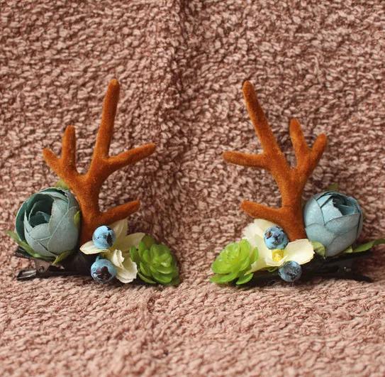 Handmade Brown Simulation Deer Antlers Christmas Decor DIY Cosplay Headband Deer Antlers Simulation Antlers Accessories