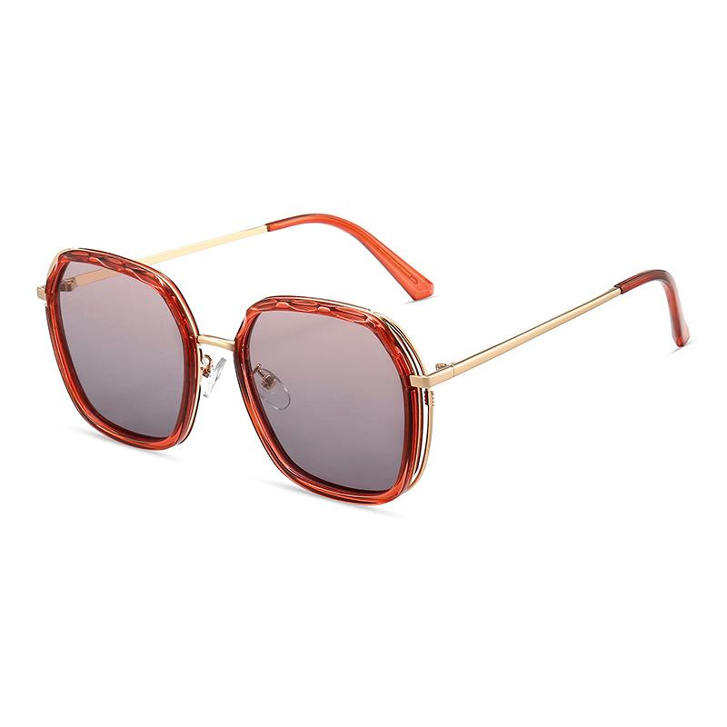 Korean Polarized Sunglasses Women's Trendy Large Frame Retro Sunglasses Women's Glasses Women's High-end Polarizers