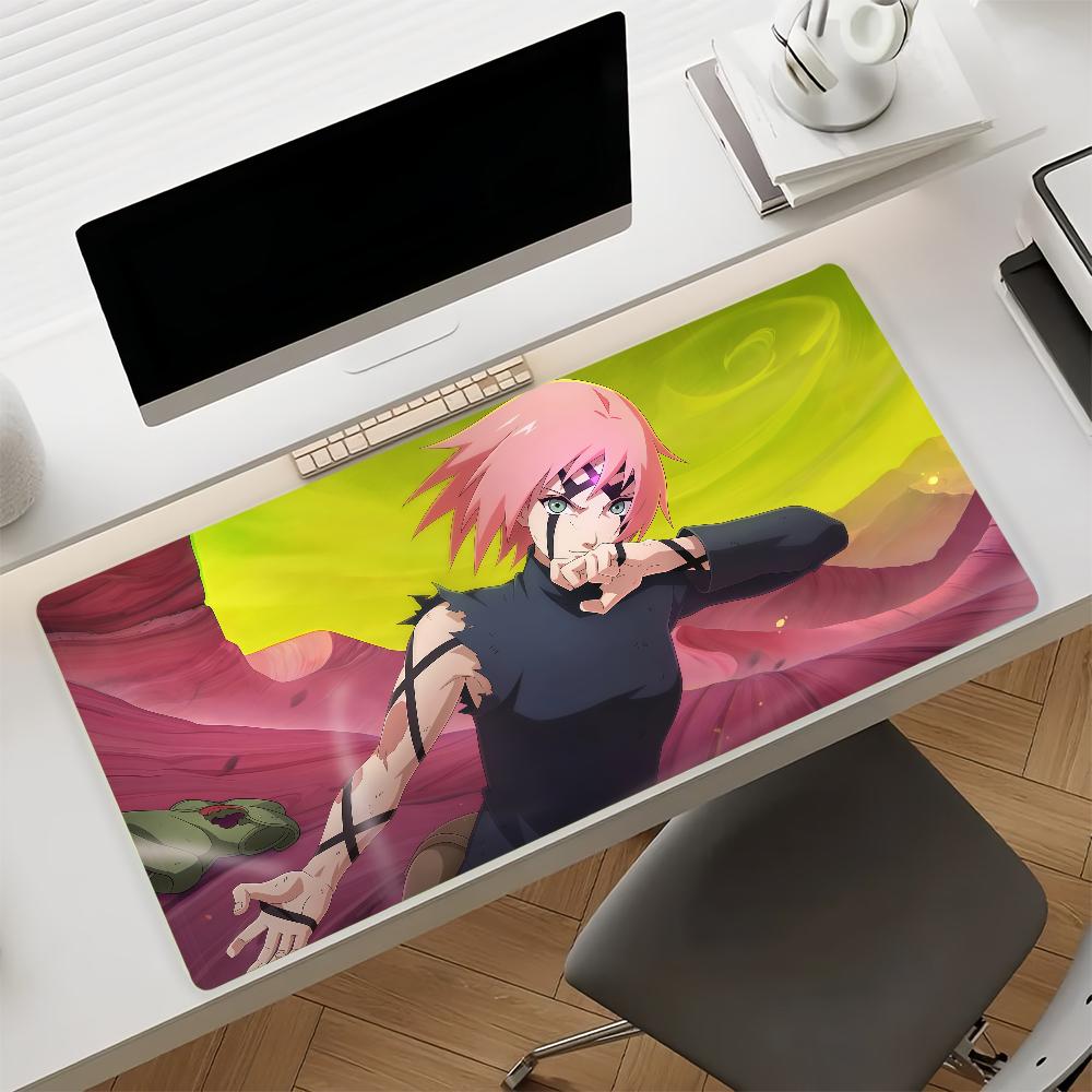 N-Naruto-S H-Haruno Sakura-S Mouse Pad Non-slip Rubber Gamer Balance Computer Mat Decoracion Deskmat Laptop Office Large