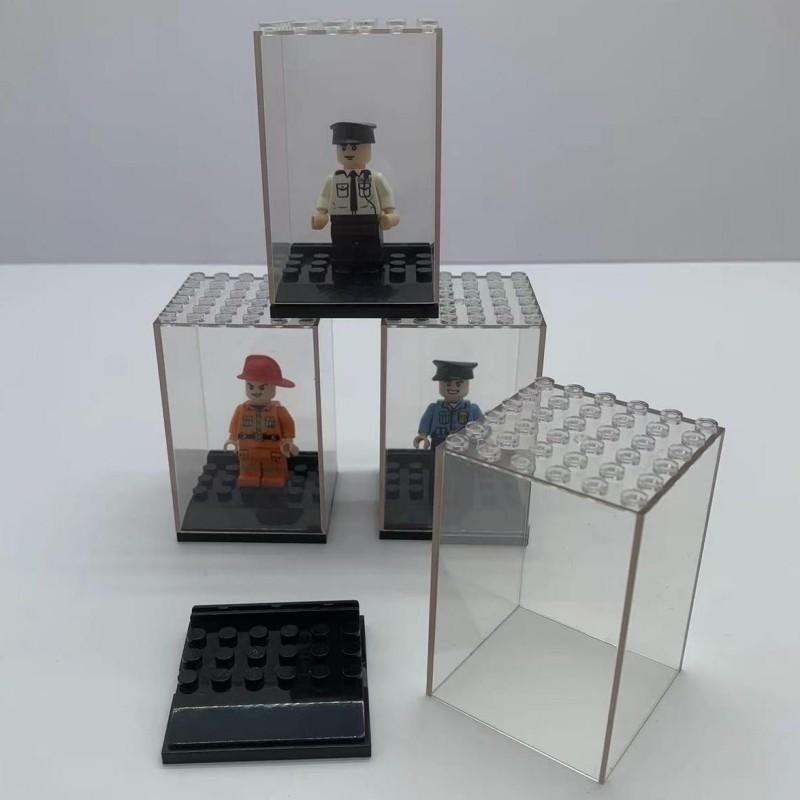 Figure Children Can Insert Background Cards, Dust-Proof Display, Transparent Cover Box, Small Particle Accessories.
