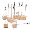20 Pieces Name Card Holder with Clip Photo Holder Place Card Holder Photo Stand Memo Holder for Business Cards