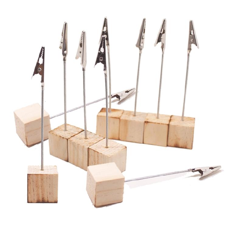 20 Pieces Name Card Holder with Clip Photo Holder Place Card Holder Photo Stand Memo Holder for Business Cards