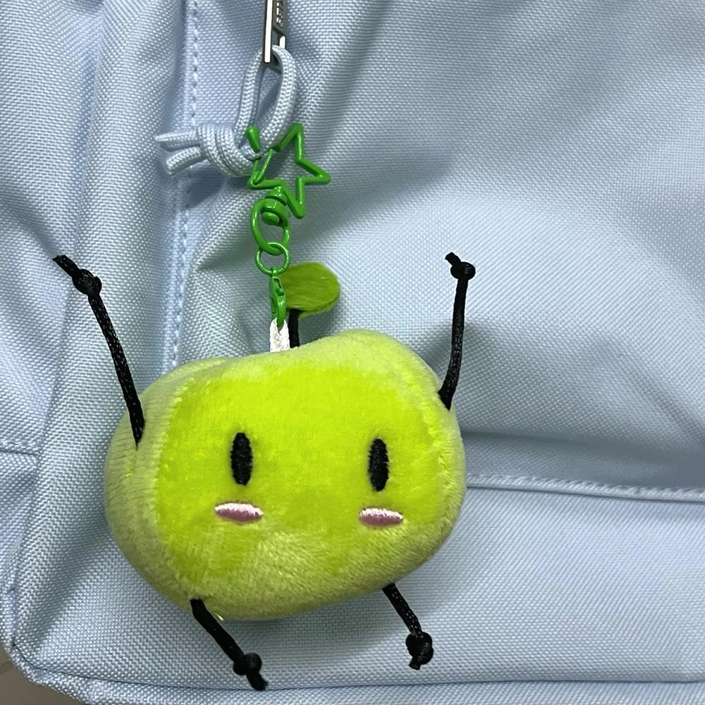 Game Stardew Valley Junimos Cosplay Keychain Green Cute Apple Elf Plush Cotton Doll Backpack Pendant Keyring Accessories