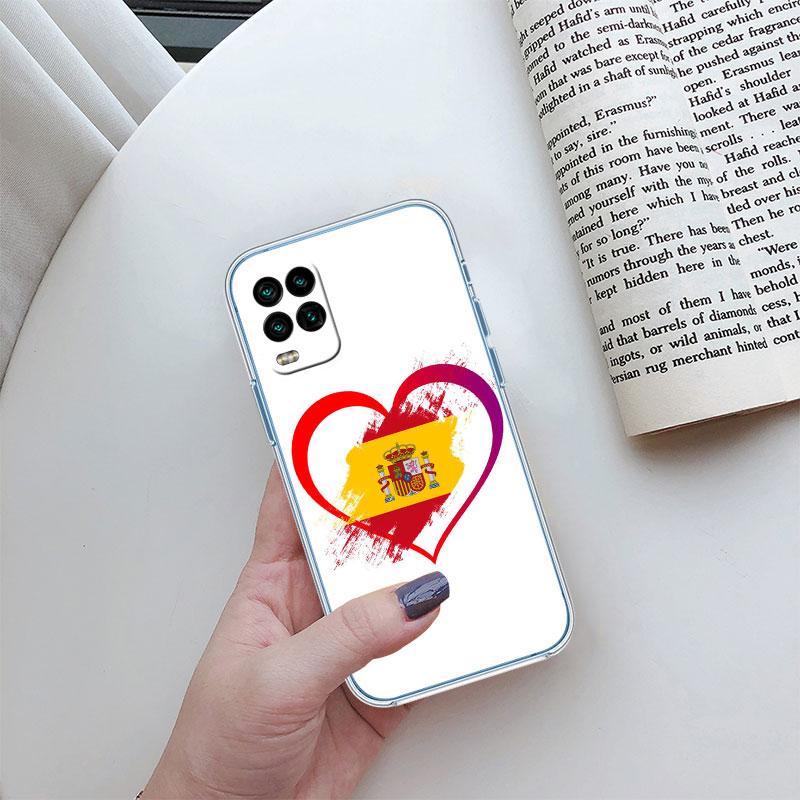 Spain Flag Transparent Phone Case for Motorola Moto E22I E22S E22 E32 E40 E7 E7I G Plus Power Play Stylus G22 G14