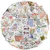 50pcs Personalized Art Flower Stickers for DIY Graffiti - Decorate Water Cups, Laptops, Phones, and Refrigerators.
