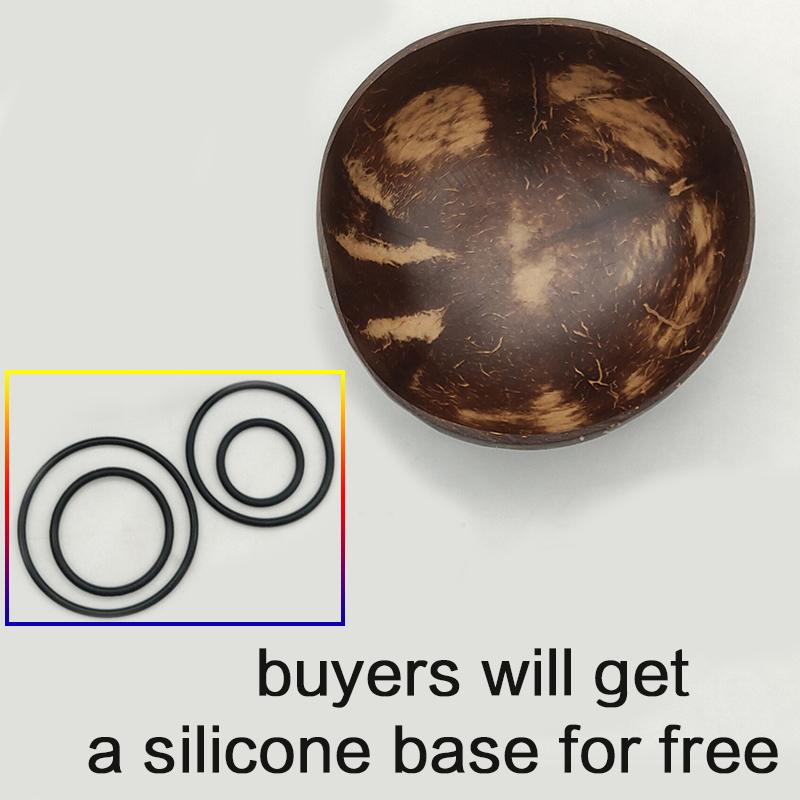 Coconut Bowl Set Natural Handmade Coconut Shell Tableware Wood Spoon Dessert Fruit Salad Mixing Rice Ramen Wooden Bamboo Bowl