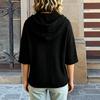 Rippstrick Pullover Hoodie für Damen für Freizeit und Alltag