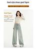 Women's Retro Denim Blue Wide-Leg Jeans - Spring 2025 Collection