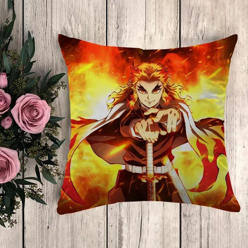 Pillow Demon Slayer Decorative Pillows for Sofa Pillowcase Decor  Cushion Cover X Car Decoration Pillowcases  Fall