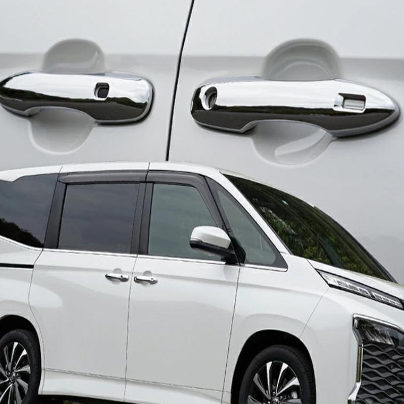 For Toyota Noah Voxy 90 Series   ABS Carbon fiber Door Handle door Bowl Catch Cover Protection Car External Trim Sticker