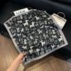 New old money wind chain neck scarf women's commuting versatile soft silk scarf neck protection shawl outer scarf