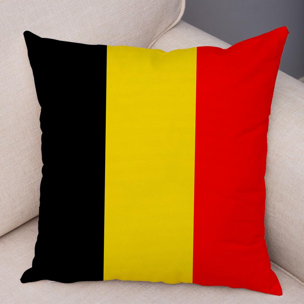 Style National Flag Cushion Cover for Sofa Home Car Decor Geometric Print Pillowcase Super Soft Plush Pillow Case Xcm