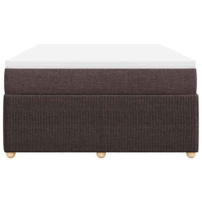 Exclusive House - Slatted Bed Base with Mattress Dark Brown 140x190 Cm
