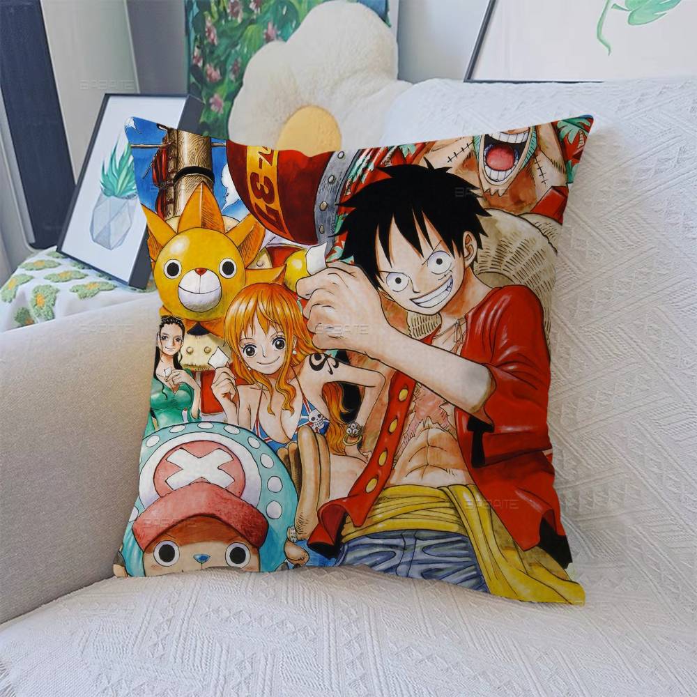 Classic Anime OONE PPIECE Office Cushion Pillowcase Car Cushion CoverXCM Lumbar Pillowcase Sofa Pillowcover