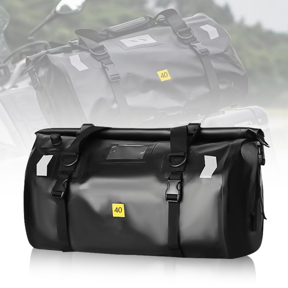 

Motorcycle Waterproof Tail Bag Travel OutdoorDry Luggage Roll Pack Bag 40L Motorbike Luggage Backpack Motorcycle Seat Bags