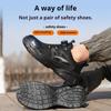 lightweight safety shoes with rotary button anti-slip field work boots steel toe work shoes for women men safety toe sneakers