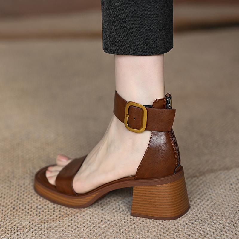 Fashion Espadrille pour femmes, talons hauts rétro, sandales à bout ouvert, semelles trempées beiges