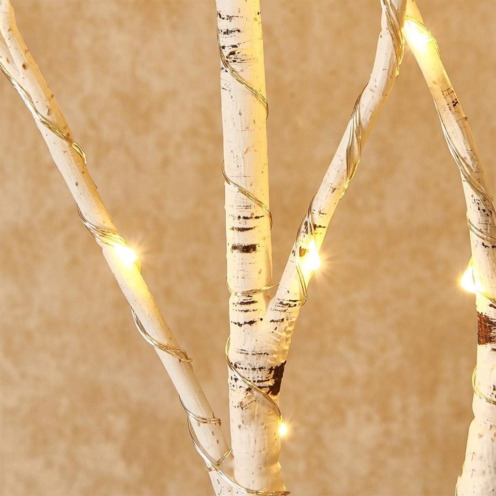 Hot 70cm Birch Branch Light Battery Operated Led Strip Lights Table Fairy Tree Decorative String White Twig For Bedroom Festive