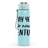 1PC Say Yes To New Adventures Text 750ml Color Plastic Sports Water Bottle Leakproof Flip Straw Lid Suitable for Sports Office Home Use