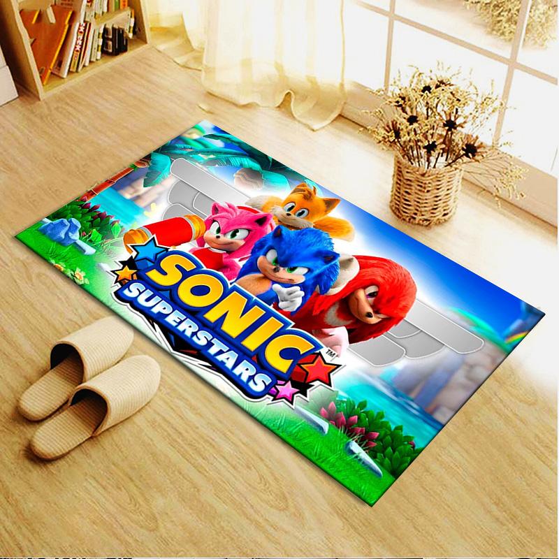 Super Blue Hedgehog Carpet Rug for Living Room Bedroom Home Sofa Decoration,Kids Play Non-slip Floor Mat