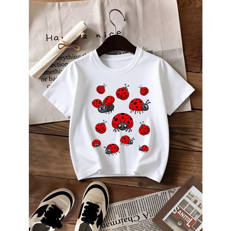 European Sizes Boys' T-shirt Print Design Art, Ideal for Outdoor Activities, Soft Knitted Top, Comfortable And Breathable, Suitable for Summer